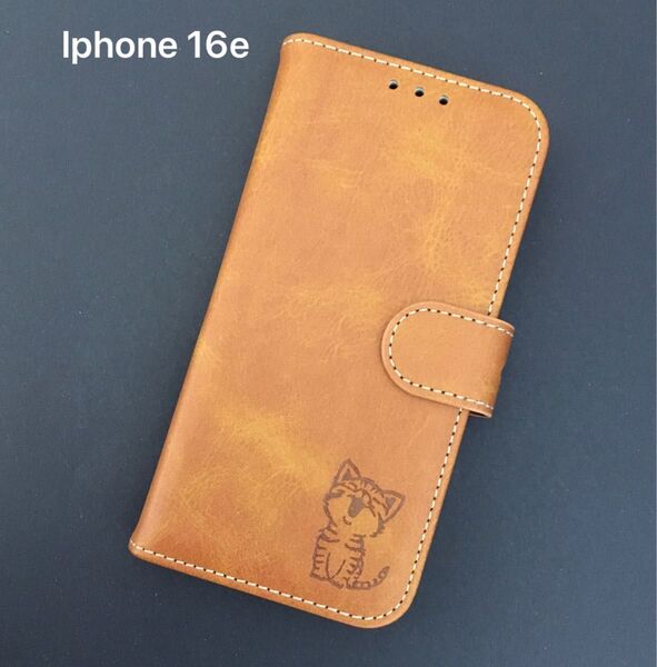 iPhone 16e 手帳型 ケース かわいい 猫柄 アイフォン16 e