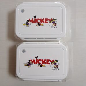 ディズニー ミッキーマウスランチボックス (弁当箱) 仕切り付き 2個セット