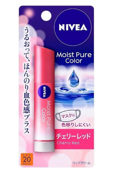 ニベア モイストピュアカラーリップクリーム チェリーレッド SPF20 PA++