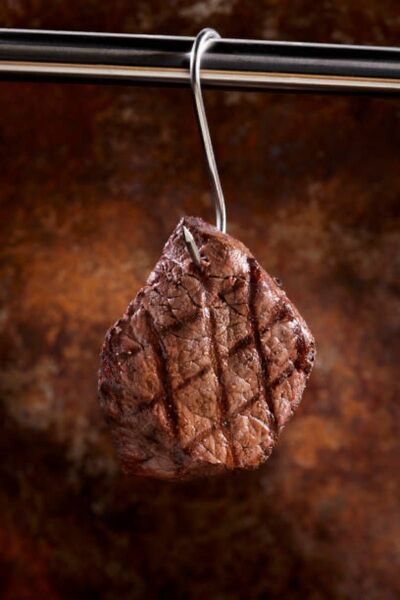 【キャンプギア】肉フック BBQ ステンレス 吊るし焼き 焚き火 直火対応 30cm 金属製フック 2個セット アウトドア