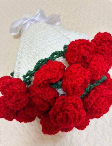 バラの花束ブランケット ひざ掛け