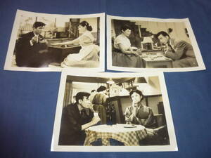 ◆710/古い映画スチール写真「おとこ大学」３枚セット　佐田啓二