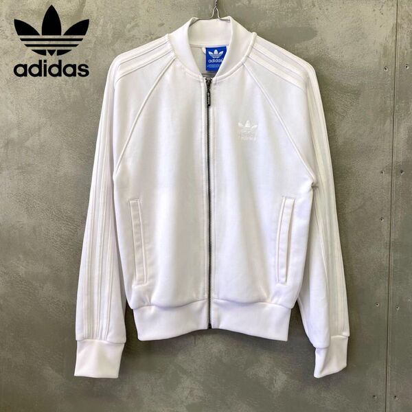 レアカラー 美品 adidas ATP復刻ジャージ M 白 刺繍 古着