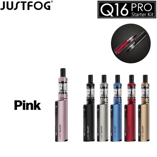 ヴェポライザー JUSTFOG Q16 Pro 510 スターターキット リキッド用 VAPE ベイプ CBD 電子タバコ ピンク