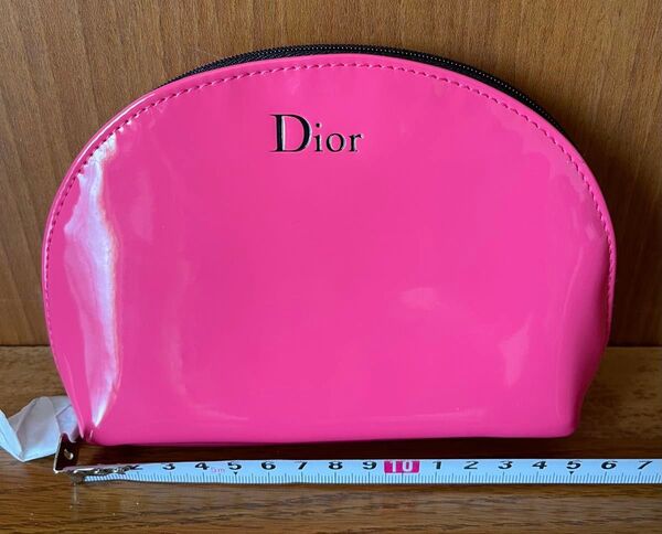未使用 Dior ディオール ノベルティ コスメ 化粧 小物入れ ポーチ エナメル ピンク