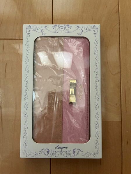 iPhone X/Xs 手帳型ケース ピンクベージュ ガラスフィルム付き