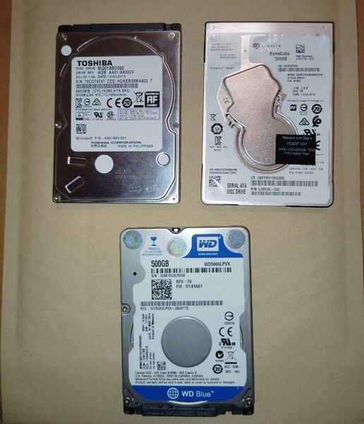 hdd 500GB 3枚