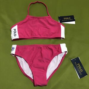  быстрое решение * Япония не поступление новый товар Ralph Lauren * розовый . симпатичный . с логотипом бикини размер :6