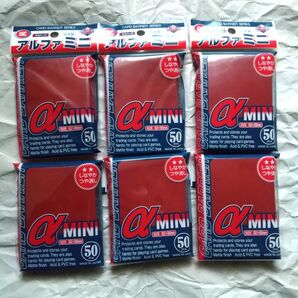 KMC カードバリアー アルファ ミニ レッド 50枚入×6個【カードスリーブ】