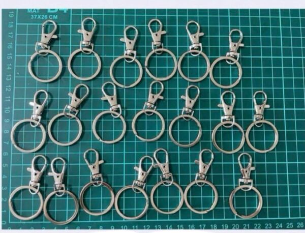 匿名配達 新品 60個ナスカン シルバー 回転式 ハンドメイド キーホルダー