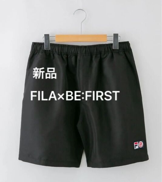 新品 FILA×BE:FIRST 限定コラボデザイン ユニセックス タイダイ ハーフパンツ 短パン 水陸両用 水着 海パン ブルー