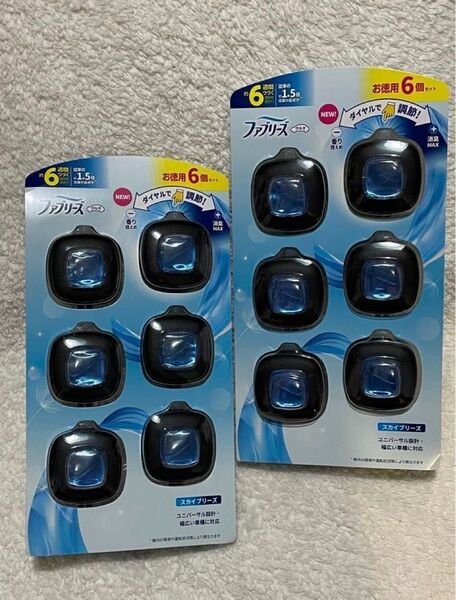 新品未開封 ファブリーズ 効果1.5倍 消臭芳香剤 車用 スカイブリーズ 12個 イージークリップ 匿名配送
