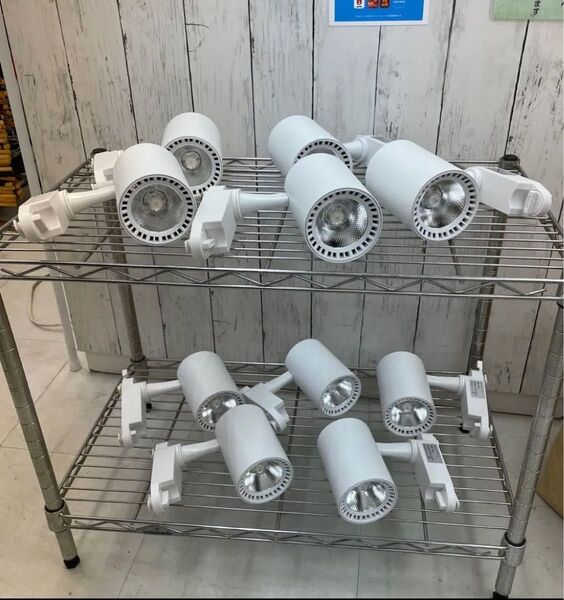 スポットライト ダクトレール LED 照明器具 ホワイト10 個セット