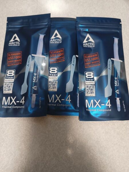 MX-4 4g CPU アークティック MX4 グリス 3 個 MX-4 ARCTIC アークティック MX4 CPU
