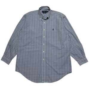 Ralph Lauren ラルフローレン YARMOUTH ボタンダウンシャツ メンズ サイズ16 32/33 L相当 チェック柄
