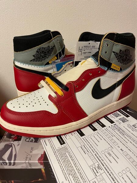 【新品/29.0cm/紙タグ付】UNION x Air Jordan 1 Retro High OG Chicago Shadow