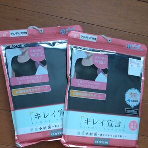 新品未使用 2枚セット CLOSSHI キレイ宣言 汗取りインナー ラウンドネック M