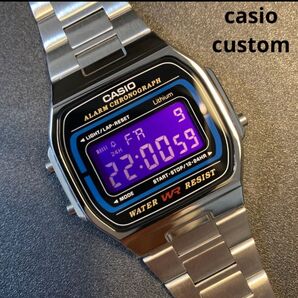 【新品】カシオ チープカシオ デジタル 腕時計 紫 液晶反転 レトロ 調