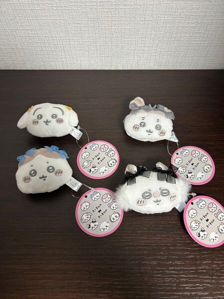 ちいかわ プライズ ミニがまぐち リボン うさぎ モモンガ ハチワレ 古本屋 かに 4点セット