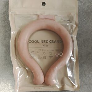 COOL NECK Mサイズ ピンク×ベージュ