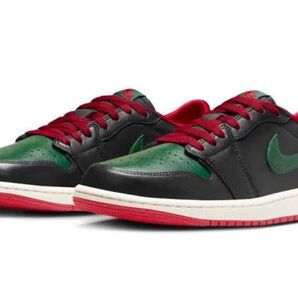 新品 Nike Women's Air Jordan 1 Retro Low OG "Black and Gorge Green"