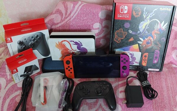 ニンテンドースイッチ 本体 有機EL ポケモン スカーレット バイオレット Nintendo Switch プロコン 一式 セット