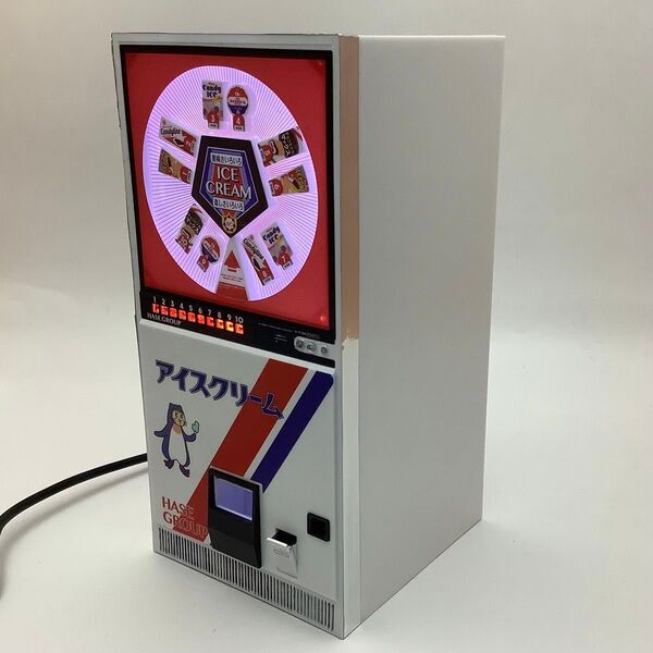 昭和レトロ LED点灯加工 アイスクリーム 自販機 自動販売機 1/12 模型完成品