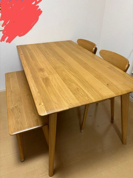 ダイニングテーブル オーク材 大川家具 天然木 無垢材