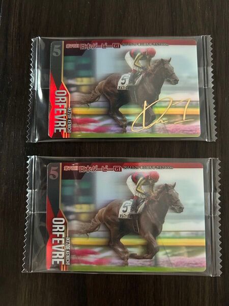 サラブレッドホースコレクション オルフェーヴル レア 第2R 池添謙一 競馬カード 金箔 サイン