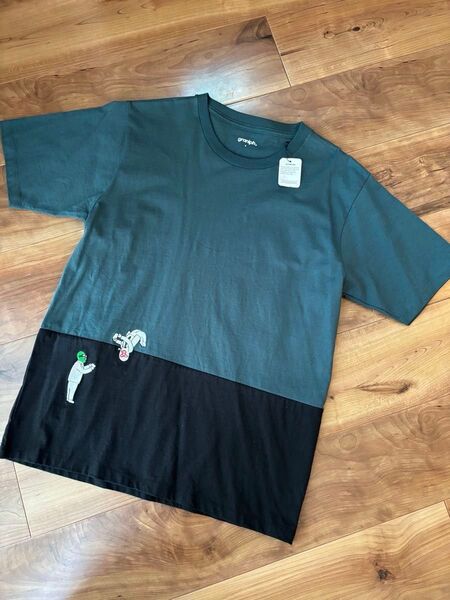 新品タグ付 グラニフ ルチャリーマン バイカラーTシャツ 半袖 トップス