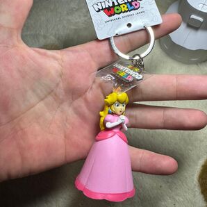 USJ スーパーニンテンドーワールド ピーチ姫 キーホルダー ピンク 未使用