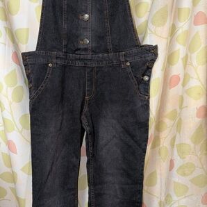 しまむら ダークデニム サロペット オーバオール ストレッチ生地 マタニティ