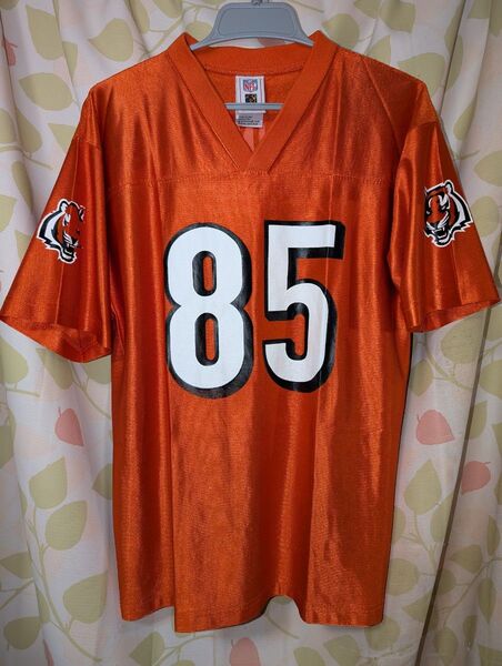 NFL Reebok C. JOHNSON85 ゲームシャツユニフォーム古着XL