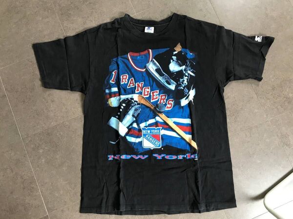 ニューヨーク・レンジャーズ Tシャツ NHL 貴重 激レア コレクション ビンテージ STARTER製 L ヴィンテージ 古着