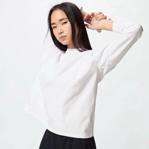 ユニクロ エアリズムコットンT 長袖 ホワイト L