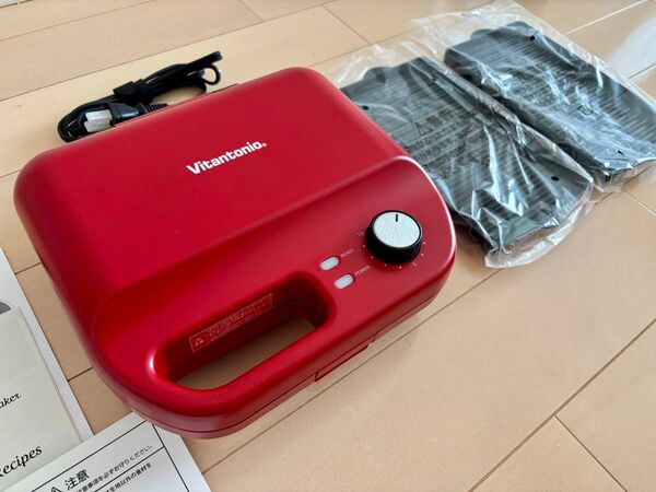 Vitantonio ビタントニオ ワッフル&ホットサンドベーカー レッド 美品