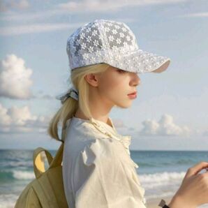 通気性抜群の男女兼用レースサンバイザー帽子 レディース 帽子 ホワイト537,626