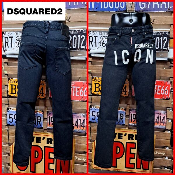 Dsquared2 ディースクエアード ICON アイコン Skinny Dan Jean スキニーダンジーンズ ブラックデニム
