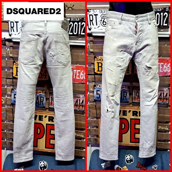 Dsquared2 ディースクエアード ストレッチ Cool Guy Jean クールガイジーンズ デニム ライトグレー 46