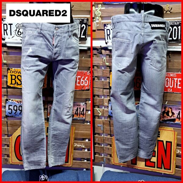 大きなサイズ! Dsquared2 ディースクエアード ストレッチ Skinny Dan Jean スキニーダンジーンズ デニム