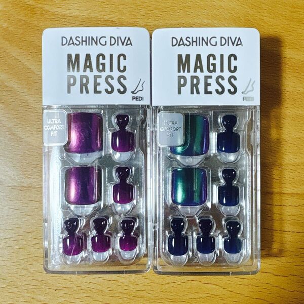 新品未開封 ダッシングディバ マジックプレス 2点セット ネイビー パープル フット ペディキュア