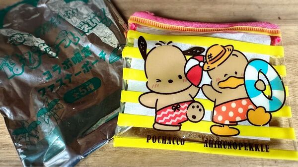 【はぴだんぶい】 スシロー ファスナー ポーチ ポチャッコ あひるのペックル