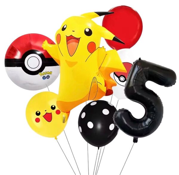 ポケモン ピカチュウ 誕生日 バルーン 5歳 男の子 風船 飾り セット