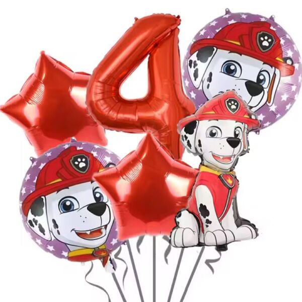 4歳 マーシャル パウパトロール 誕生日 バルーン 男の子 風船 飾り セット ゆうパケットmini 匿名配送