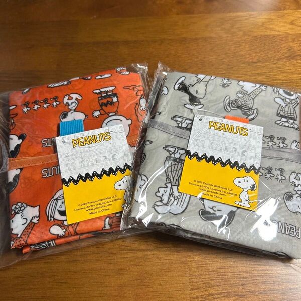 スヌーピーデイリーバッグ2色セット オレンジ グレー エコバック