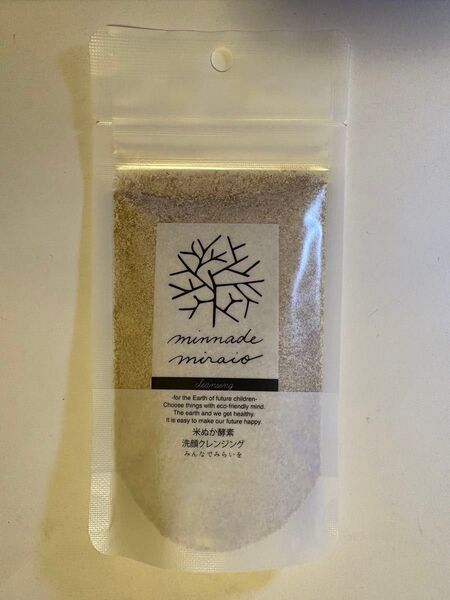 みんなでみらいを 無添加 米ぬか酵素 洗顔クレンジング 詰替パック 70g 1個
