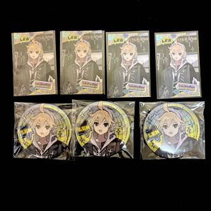 39CULTURE 2025 レトロ 鏡音レン 大き目ホログラム缶バッジ 特典イラストカード Rレン 缶バッチ ココラボ