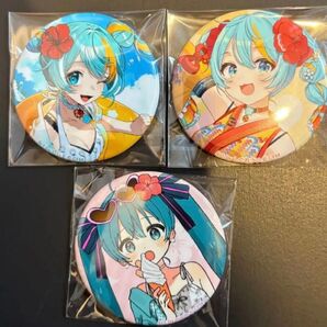 初音ミク 沖縄 chura39 ちゅらみく 缶バッジ 3種 ミクストリート CHURA MIKU STREET 那覇 等身ミク