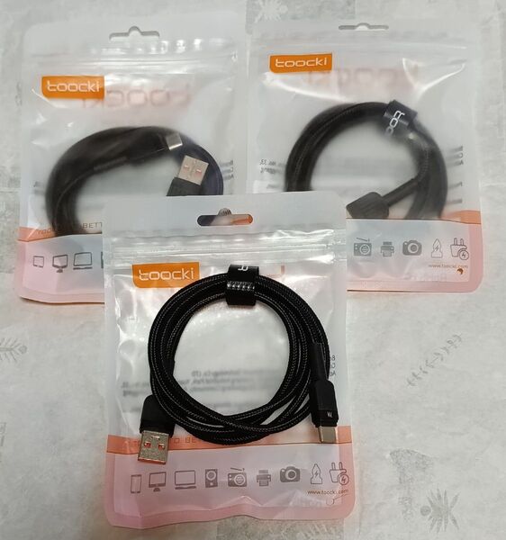 【未使用】【3本】100W 7A 充電ケーブル 1m USB-A USB-C toocki