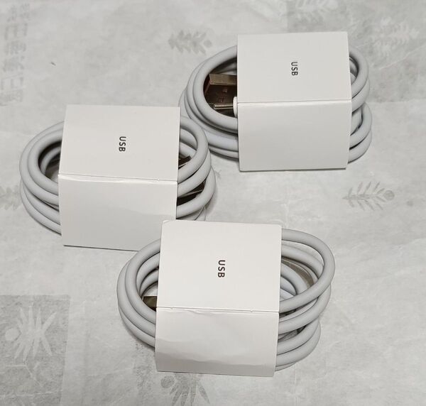 【未使用】【3本】6A 充電ケーブル 1m USB-A USB-C (xiaomi充電器オリジナル)